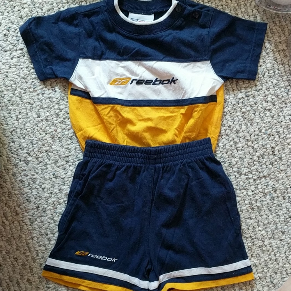 Toddler Reebok T-shirt and shorts set.